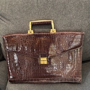 Sudhaus Vintage Leather Cognac Briefcase